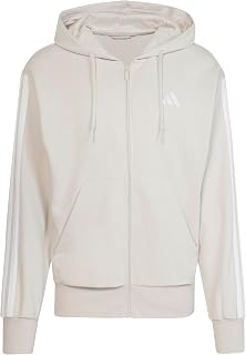 adidas Men's Essential Three Stripes French Terry Fullzip Hoodie