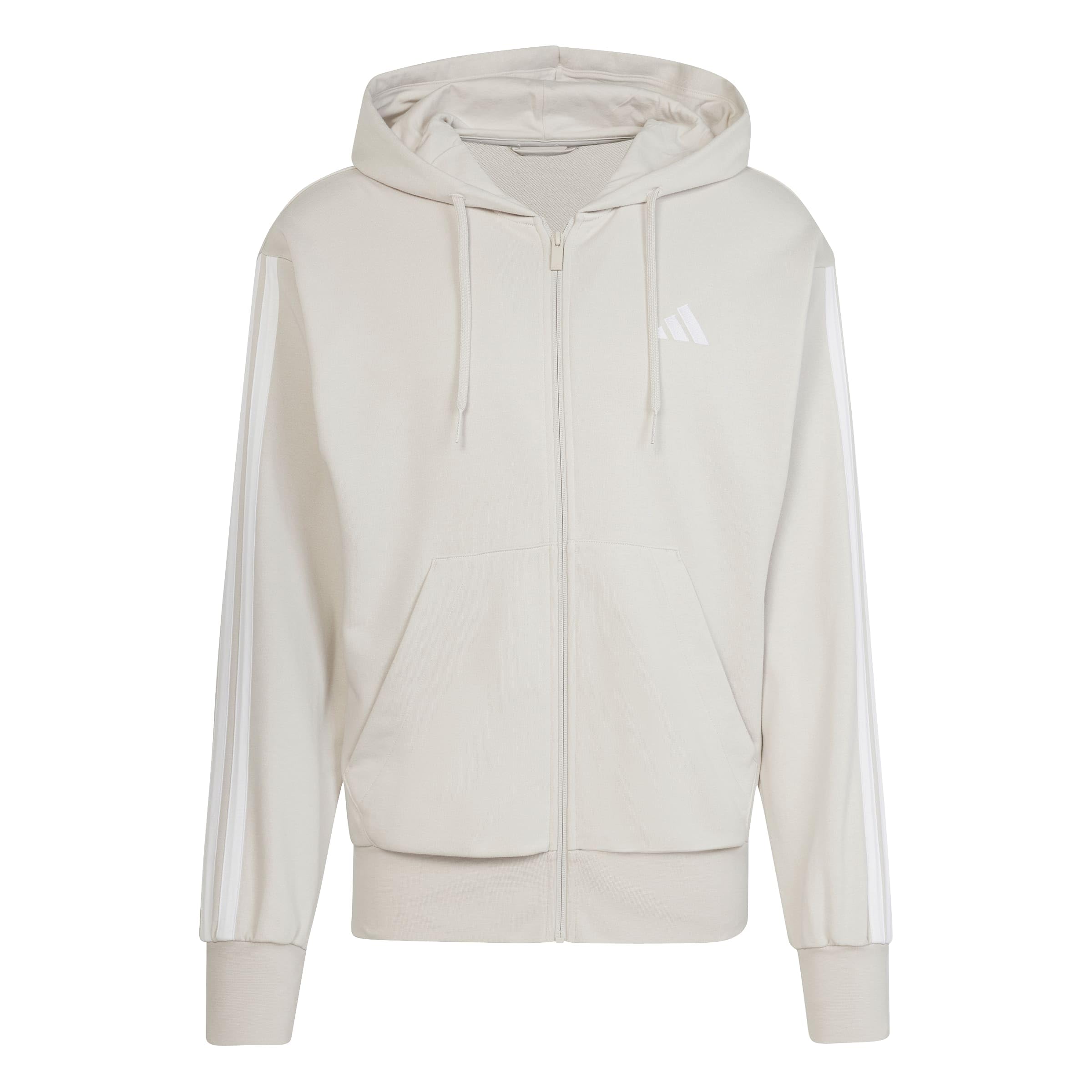 adidas Men's Essential Three Stripes French Terry Fullzip Hoodie