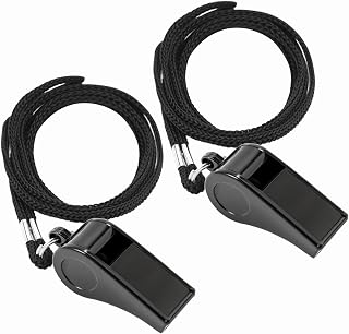 JKQAGD 2 Sports Whistles with Lanyard, Loud Crisp Sound Whistle Ideal for Coaches, Referees, Officials,Outdoor Enthusiasts, and Family Emergencies.