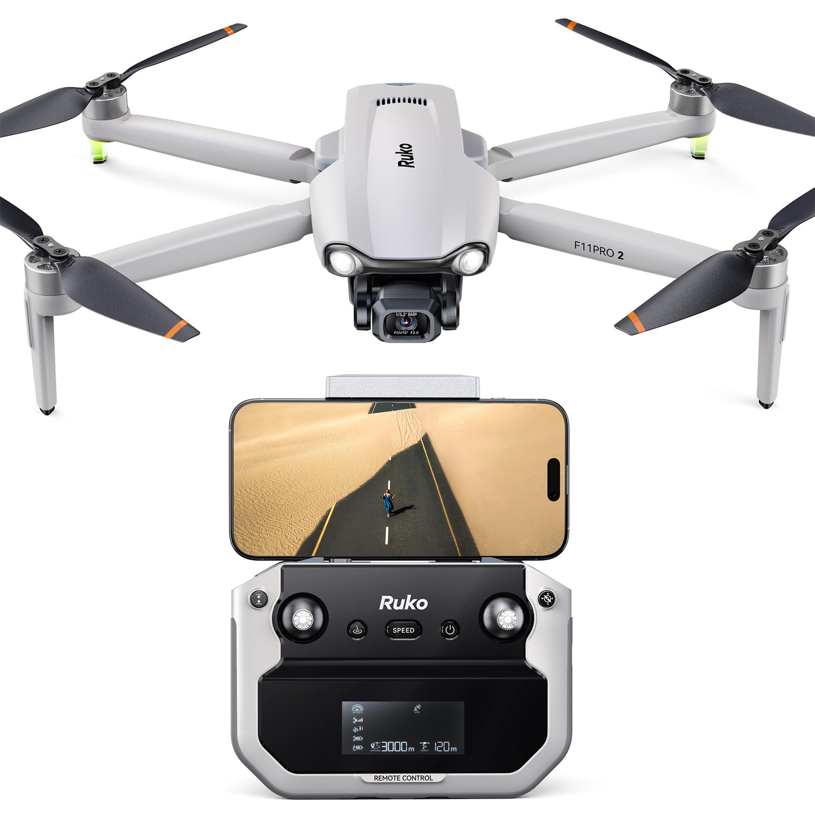 Ruko F11PRO 2 Drone with 6K Camera for Adults, 4K/30fps Video, Ideal Gift | 3-Ax