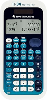 Texas Instruments TI-34 MultiView Scientific Calculator | Intermediate, four-line calculator; Advanced fraction capabilities