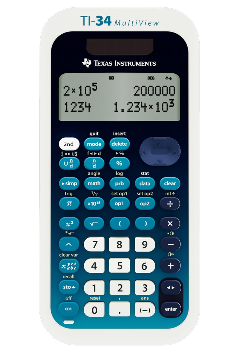 Texas Instruments TI-34 MultiView Scientific Calculator | Intermediate, four-lin