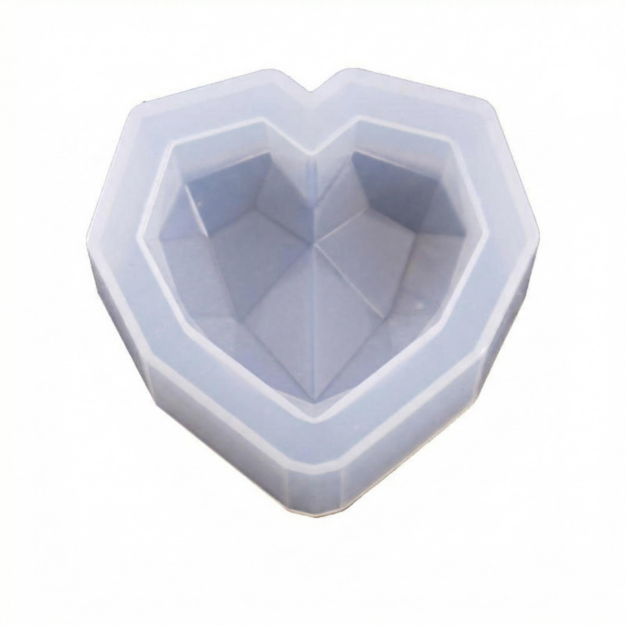 Large Geometric Heart Shape Silicone Mould for Resin Art Crafts, DIY Coasters an
