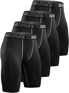 4 Pack Compression Shorts Men Athletic Compression Underwear Cool Dry Sports Running Workout Tights Baselayer Shorts