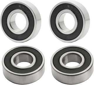 Flewdart 4pcs ball bearing 6001-2RS 12 x 28 x 8mm Chrome Steel Double Rubber Seals, 6001rs 6001-rs bearings 6001 rs 2rs for trailer wheel machines and tools (6001-2RS 4pcs)