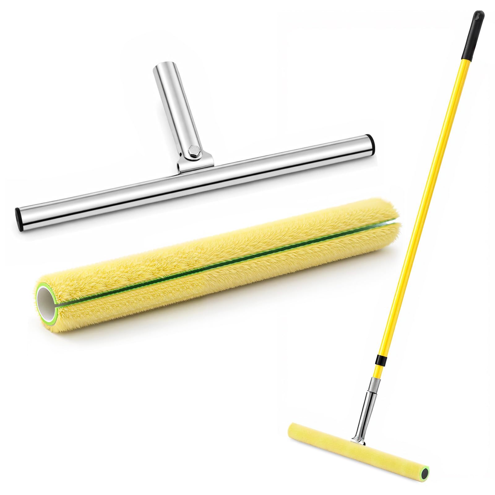 Ferrochef 18 Inch T Bar Applicator with Refill Pad for Floor Coating | Extendabl