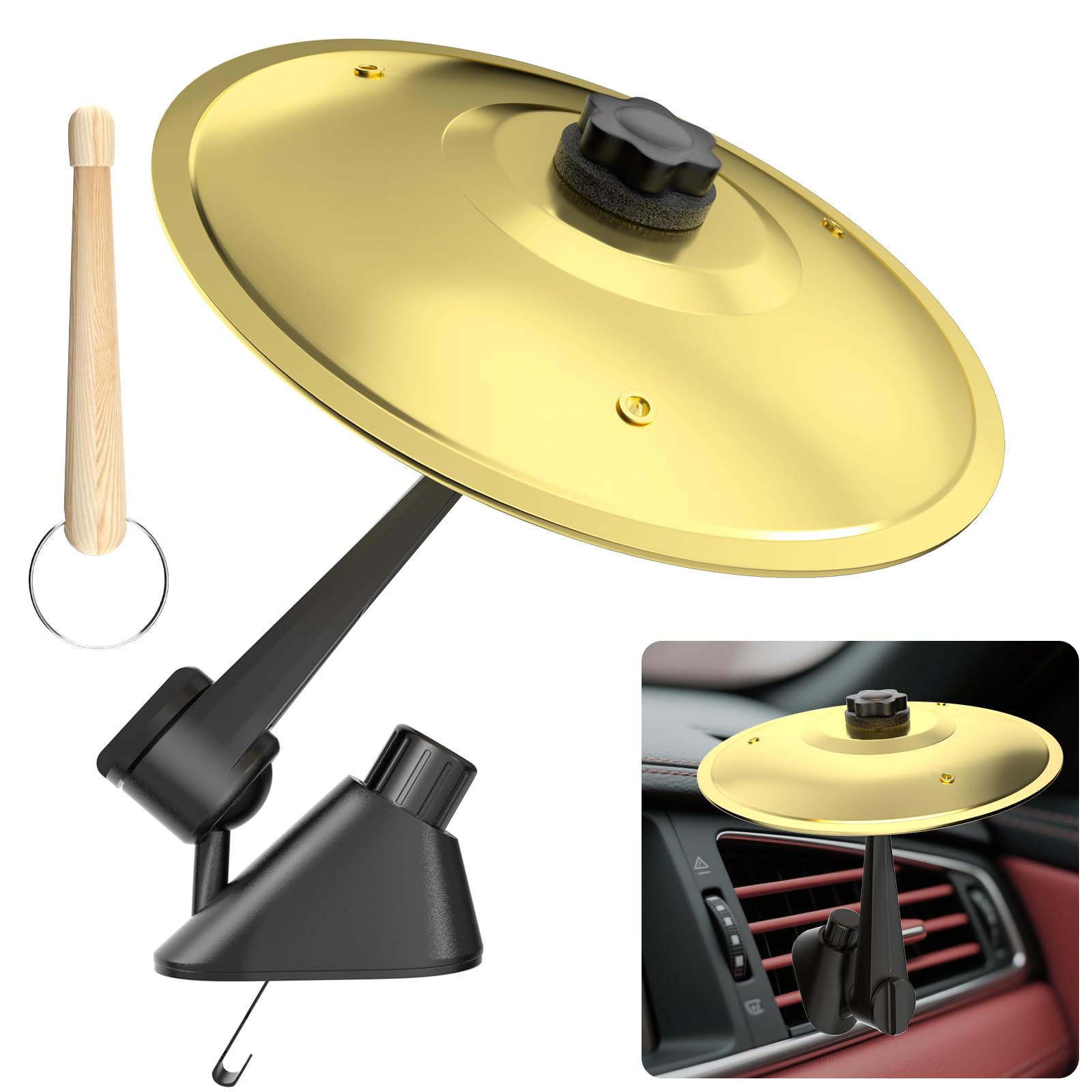 Car Cymbal Air Vent, Mini Car Crash Cymbals, Add Fun to Your Drive with Car Drum