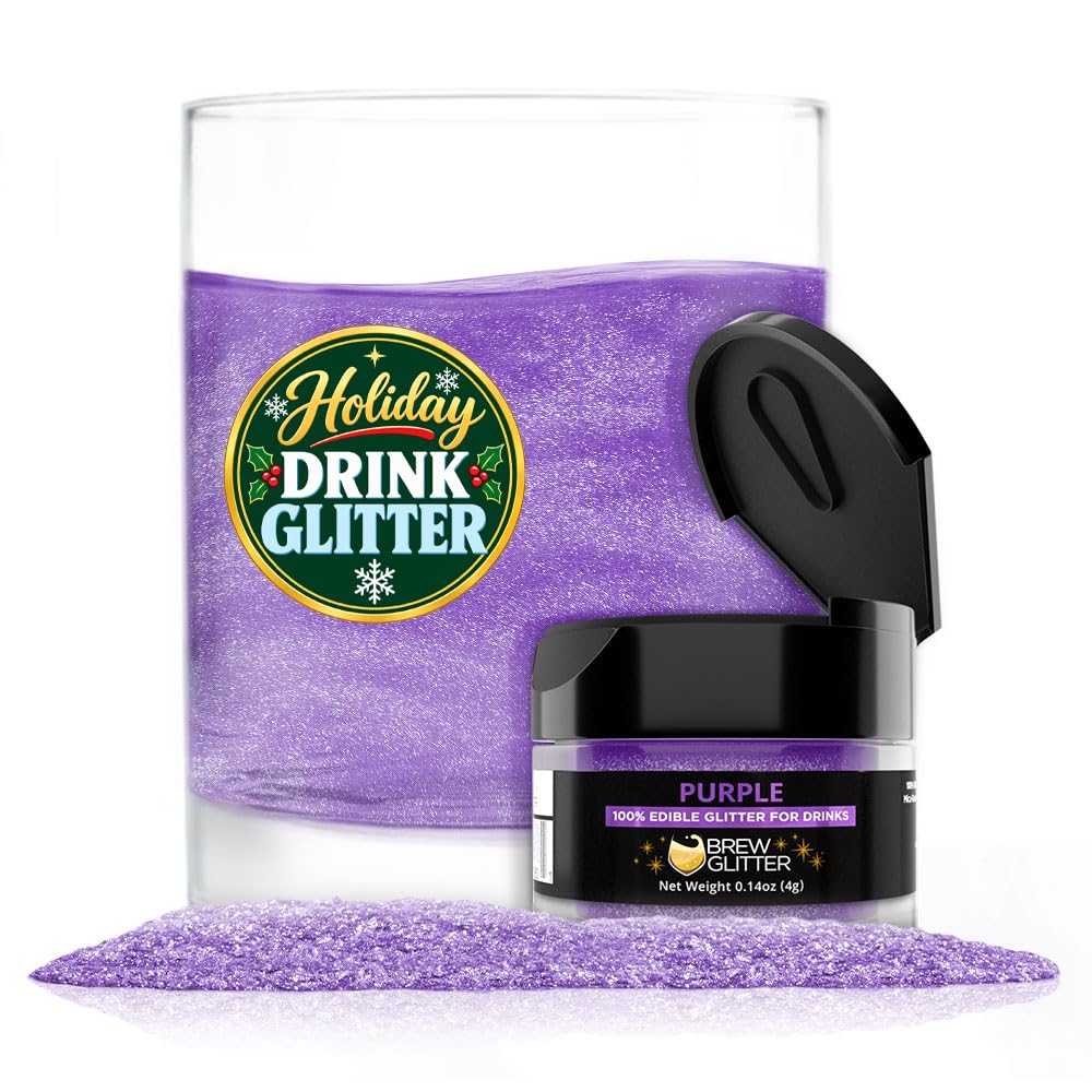 Brew Glitter Edible Glitter for Drinks, Cocktails, Beer, Garnish & Beverages (Pu