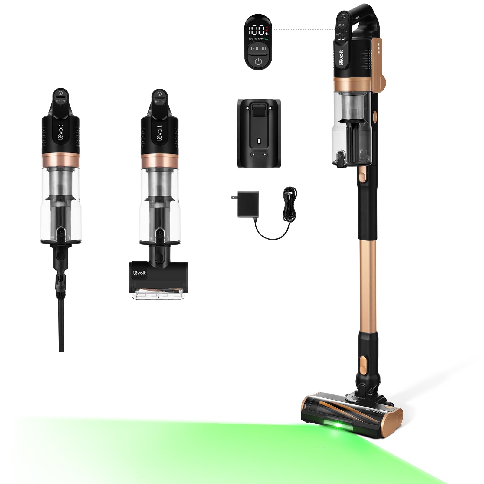 Levoit VortexIQ® Pro Cordless Vacuum, Powerful Suction, 60-Min, Upgrade | Mini M