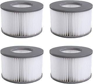 Replacement Filter for Water Filter Cartridge, Filter, for Hot Submarines and SPA, for Inflatable Pools, 2020 Model (4 Pack)