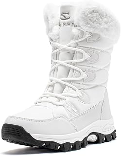 HOBIBEAR Kids Winter Snow Boots Waterproof Warm Faux Fur Lined