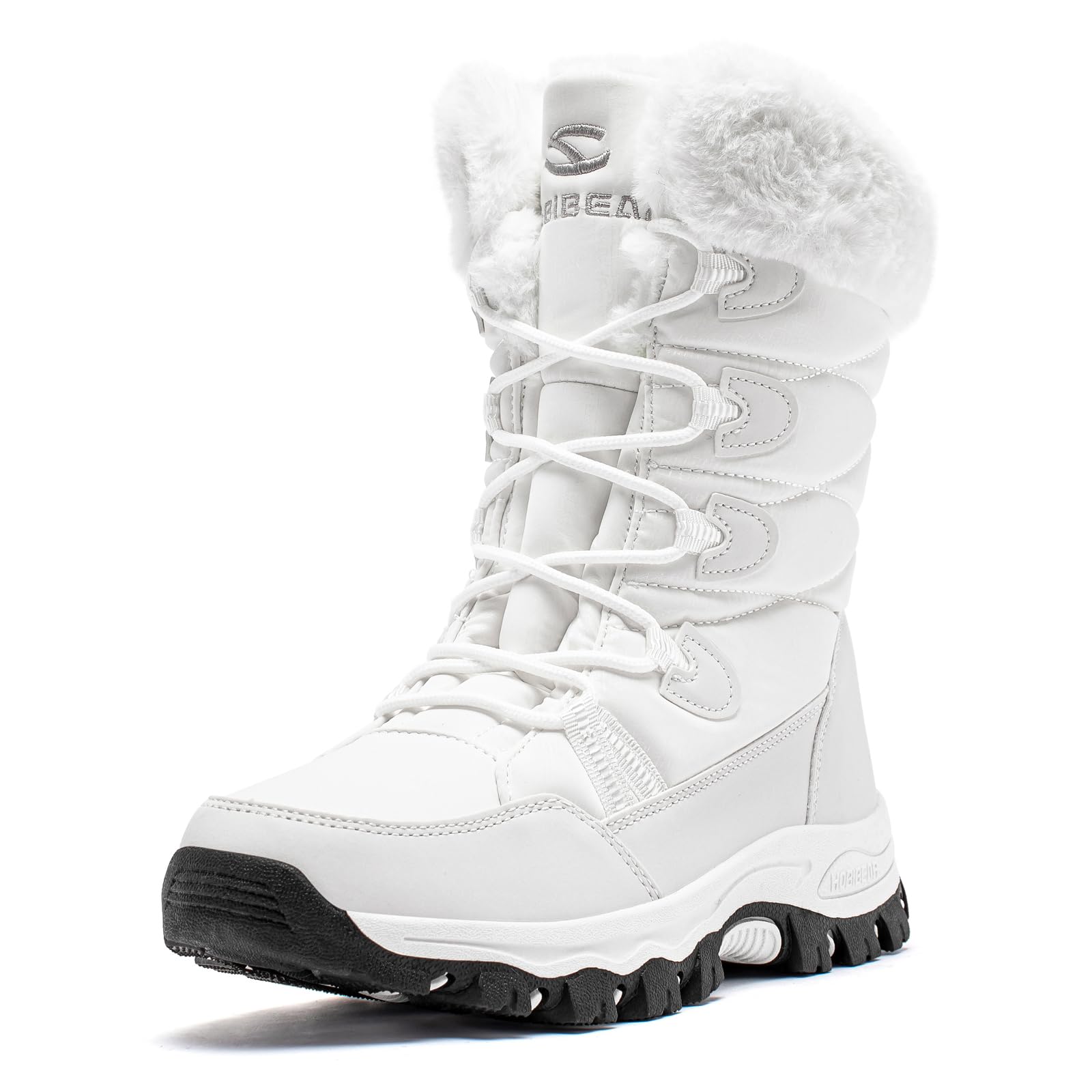 HOBIBEAR Kids Winter Snow Boots Waterproof Warm Faux Fur Lined