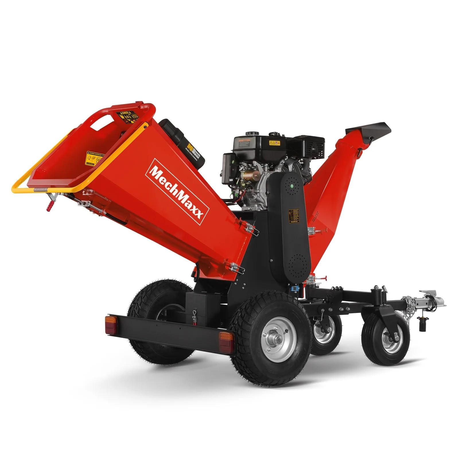 MechMaxx 6'' E-Start Wood Chipper with 4-Wheels, ZONSEN 420cc 15hp Engine | 6 in