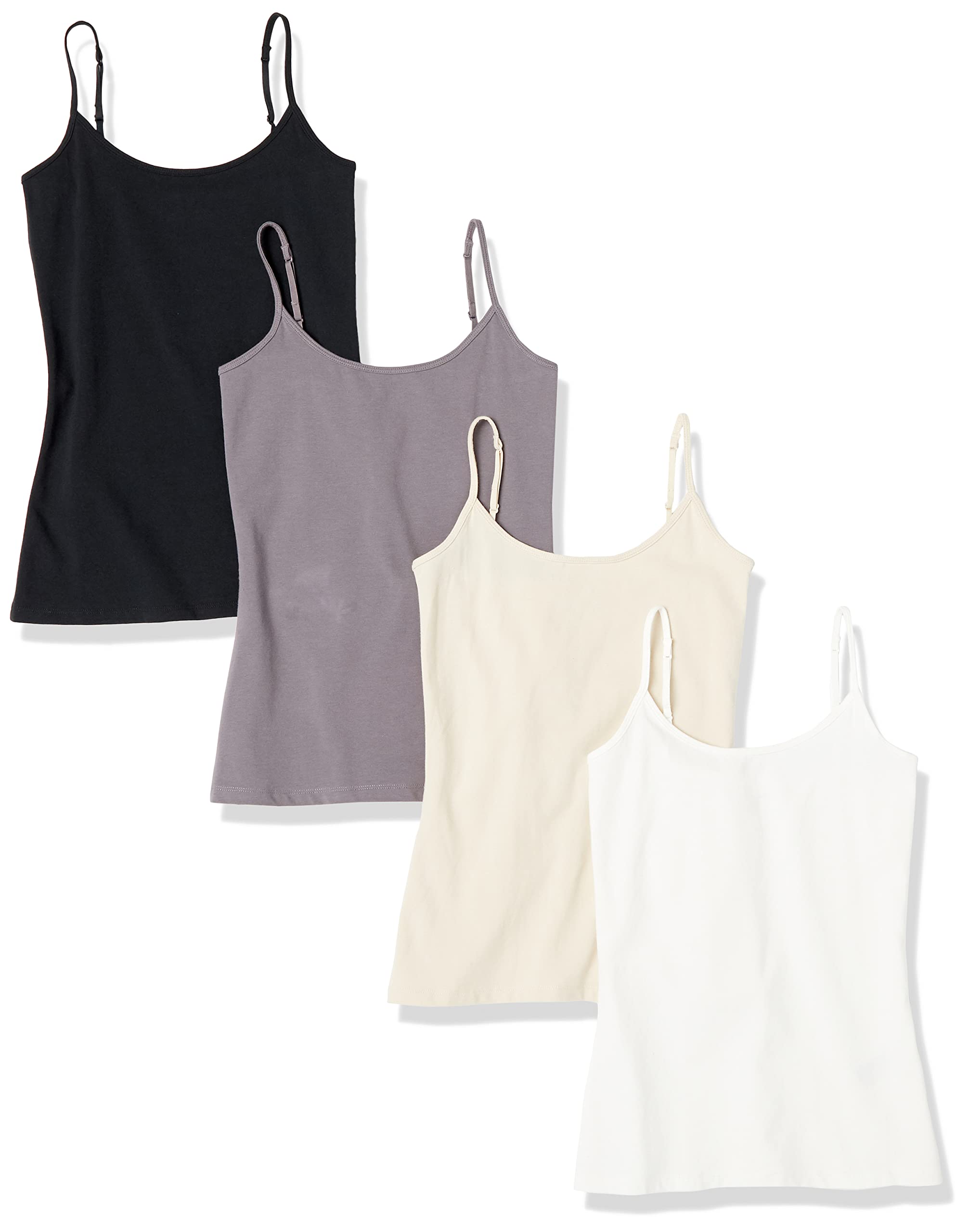 Amazon Essentials Women's Slim-Fit Camisole for Layering and Everyday Wear, Pack
