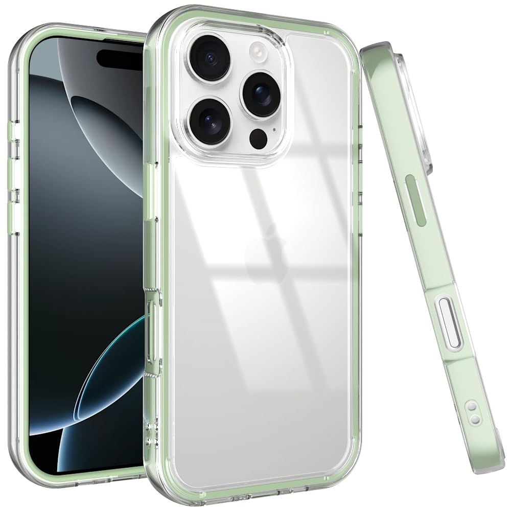 Puxicu Acrylic 2 in 1 for iPhone 14 Pro Max Case，Anti-Yellowing, Military-Grade 