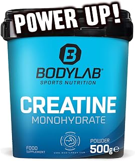Bodylab24 Creatine Powder, 100% Monohydrate Powder, Highest Purity For Muscle Growth, Premium Quality, 500 g Container
