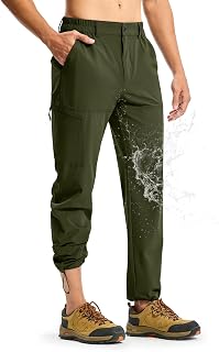 TBMPOY Hiking Pants Men Lightweight Quick Dry Water Resistant Fishing Cargo Pants Workout Trousers with Zipper Pockets for Outdoor Travel