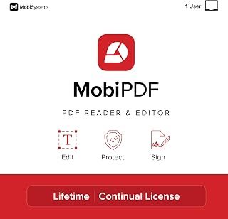 MobiPDF Lifetime - Professional PDF Editor for Windows | Edit, Sign & Convert PDFs | Best Adobe Acrobat Pro Alternative | Lifetime License