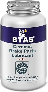 BTAS Silicone Brake Parts Lubricant, Pad, Caliper Slide Pin Lube Grease 8oz | Eliminates Squeal For Calipers, Brake Pads & Slide Pins, Synthetic Ceramic Silicone Brake Grease，safe For EPDM Rubber
