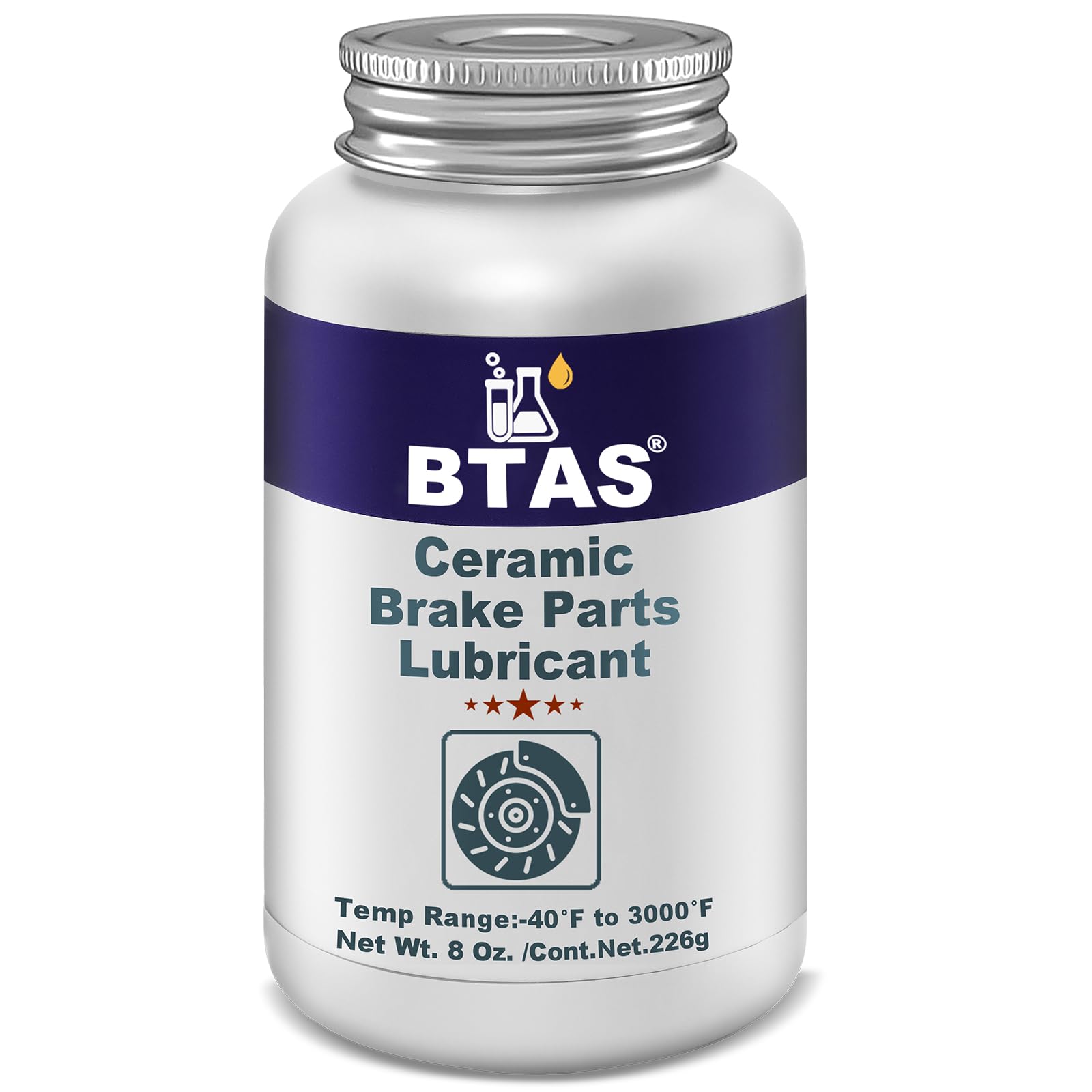 BTAS Silicone Brake Parts Lubricant, Pad, Caliper Slide Pin Lube Grease 8oz | El