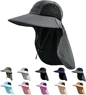 Sun Hat for Men Women with Neck Flap,UPF 50+ UV Protection Fishing Hat
