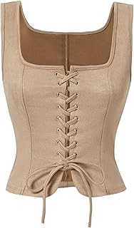 GORGLITTER Women's Western Cowgirl Rodeo Country Concert Outfits Vest Tops