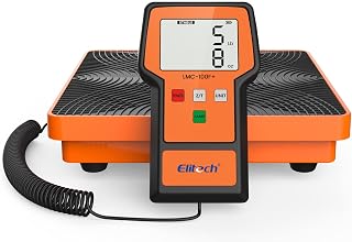 Elitech Refrigerant Scale 110 lbs, HVAC Scale with LB+OZ Display, LMC-100F+ | High Accuracy ±0.05% +5g, Dual Unit LB/OZ &amp; Kg/g, 2g Resolution, Sturdy Metal Platform, Carry Case Included