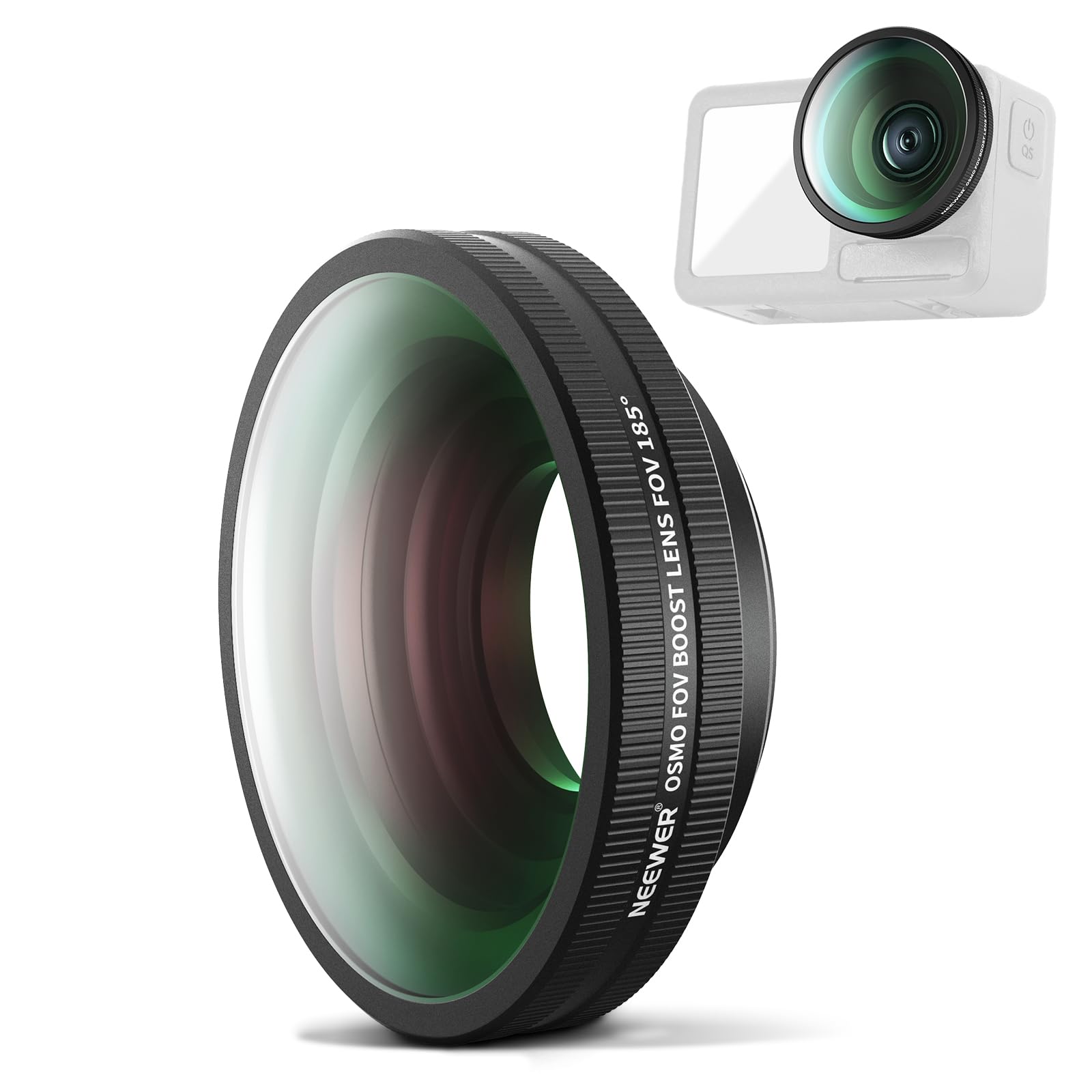 NEEWER Osmo Action FOV Boost Lens Compatible with DJI OSMO Action 4/5 Pro | 185°