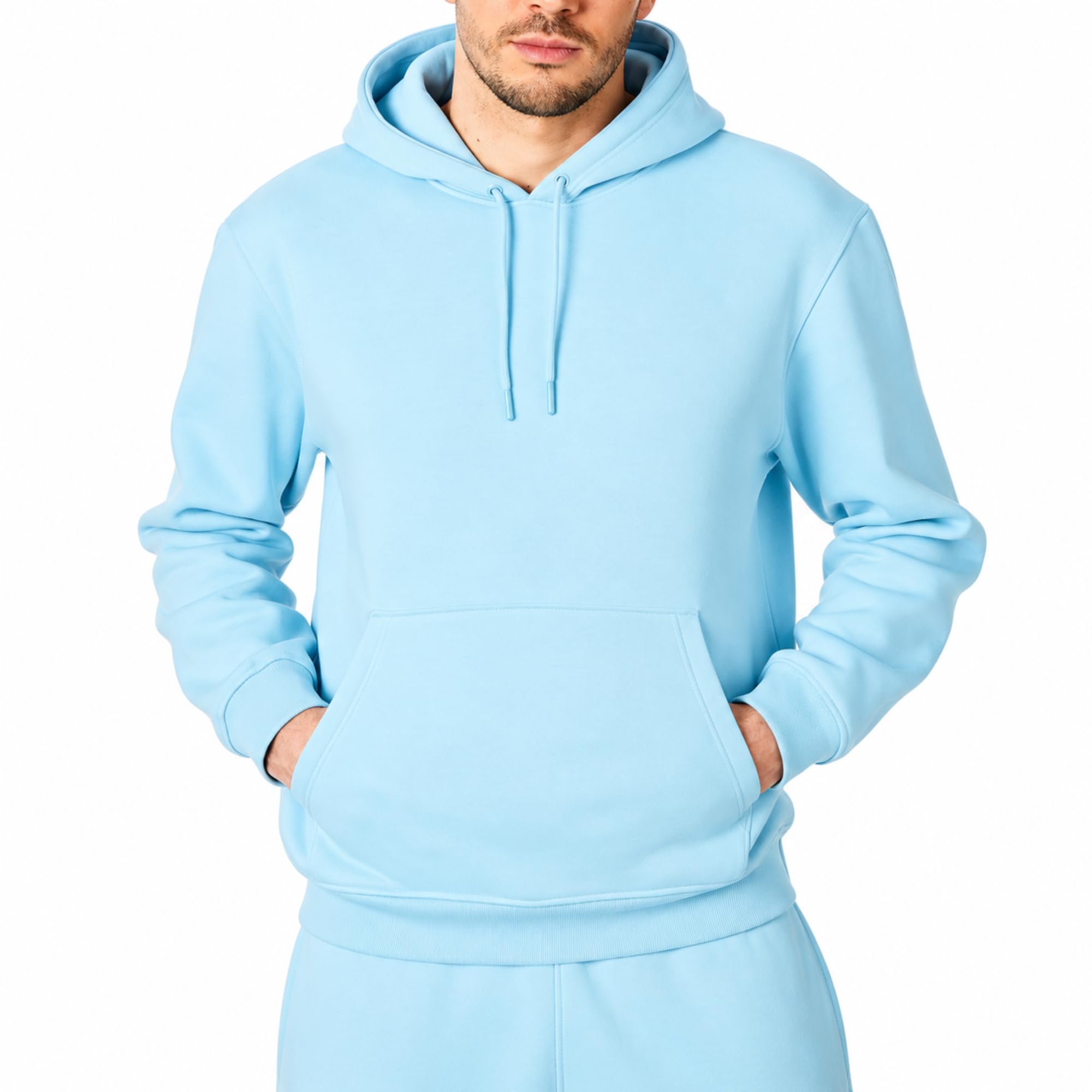 RIPT Men's Fleece Hoodie Pullover with Pockets and Drawstring, Long Sleeve Soft 
