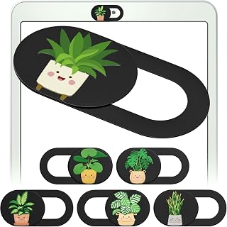 MESMOS 6pk Laptop Camera Cover Slide Cute, Laptop Accessories, Phone & Computer Camera Webcam Cover Slide, Web Cam Privacy Blocker (Plants (Small Size))