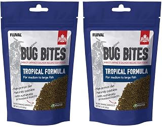Nutrafin Bug Bites Tropical Formula – Medium to Large Fish - 1.4-2.0 mm granules – 125 g (4.4 oz) (Pack of 2)