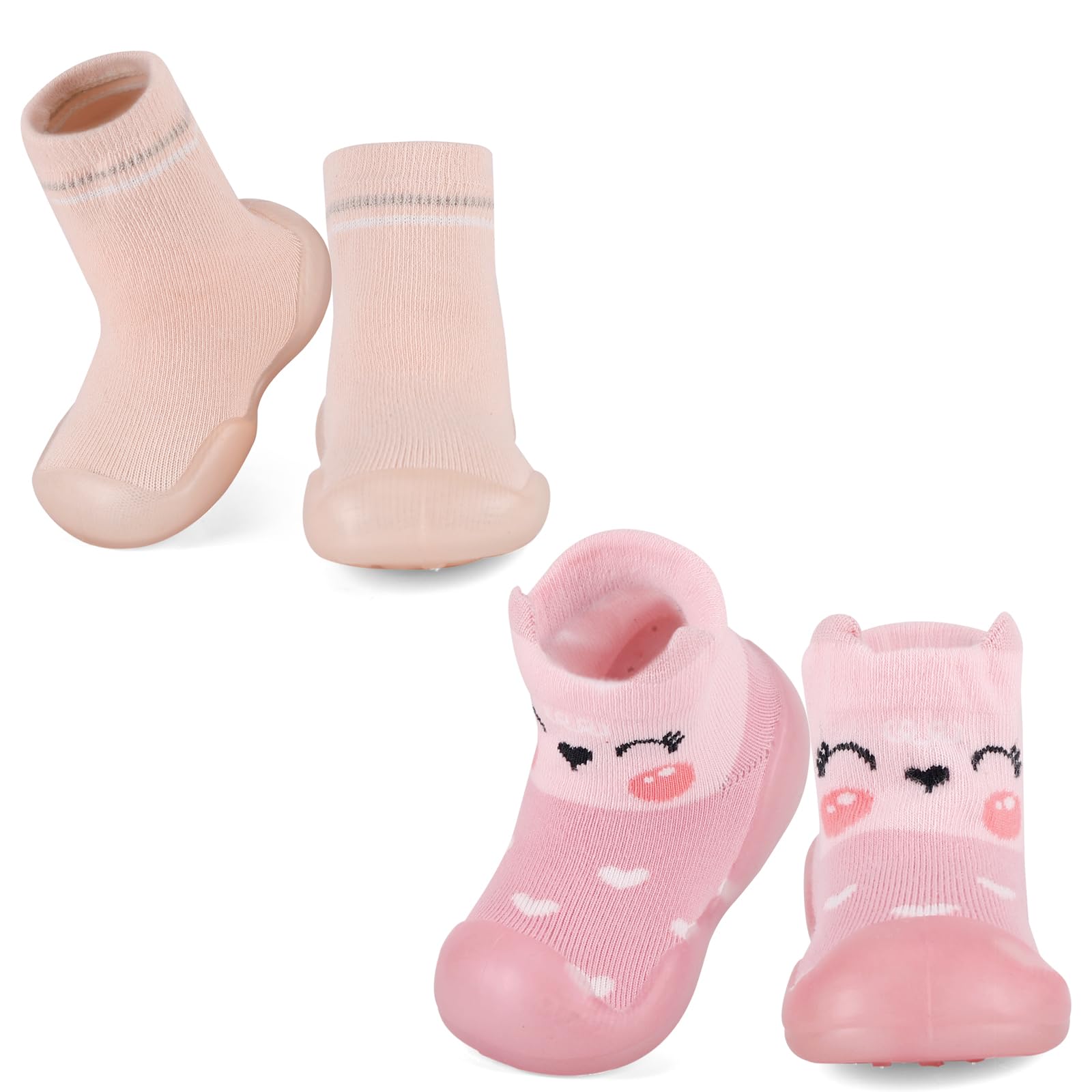 MK MATT KEELY 2 Pairs Baby Shoes Toddlers Sock Shoes Baby Boys Girls Soft Pre Wa