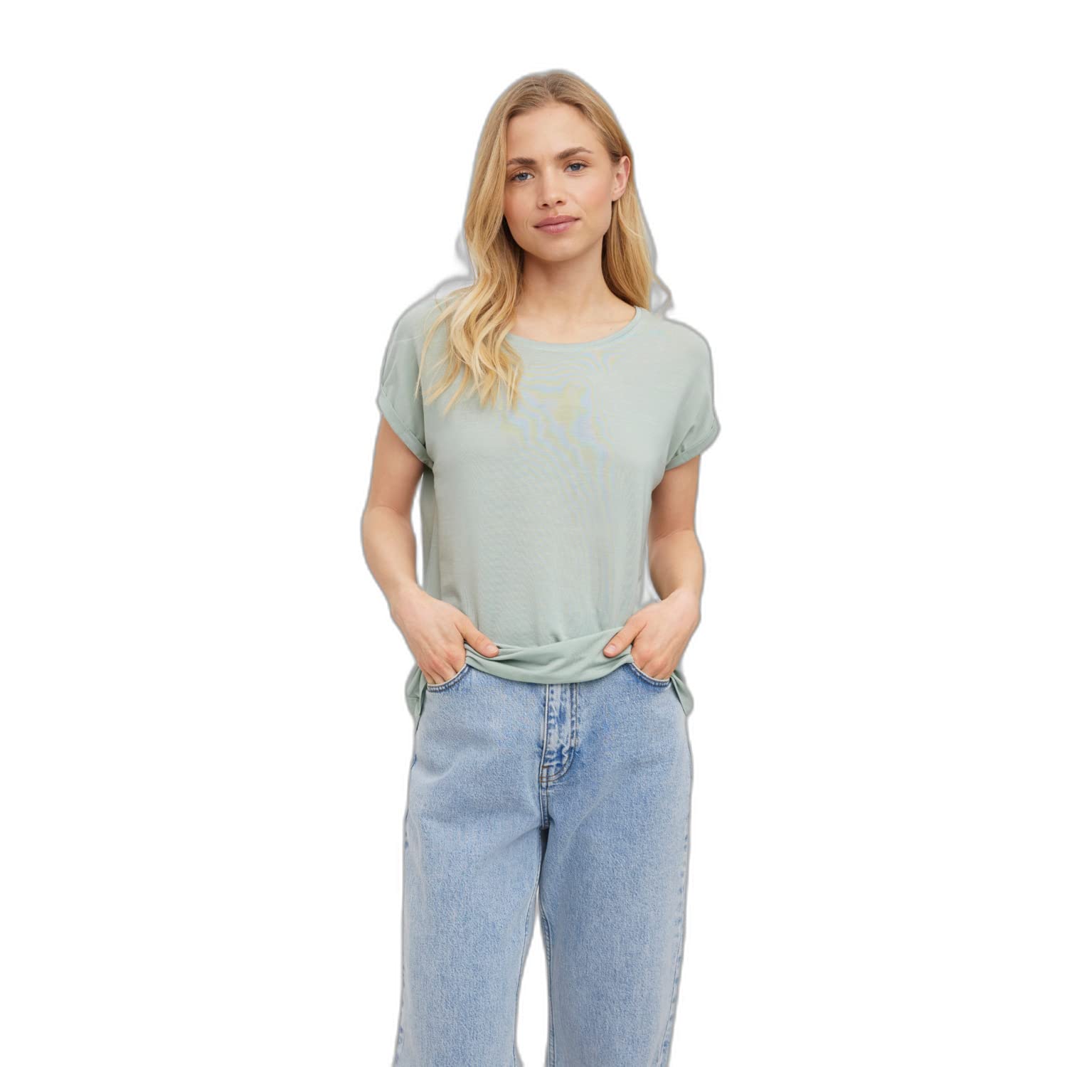 VERO MODA Vmava Plain Ss Top Gajrs Noos T-Shirt Women