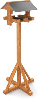 Maypole Adjustable Bird Table with Easy Clean Removable Base (Slate-Effect Roof)