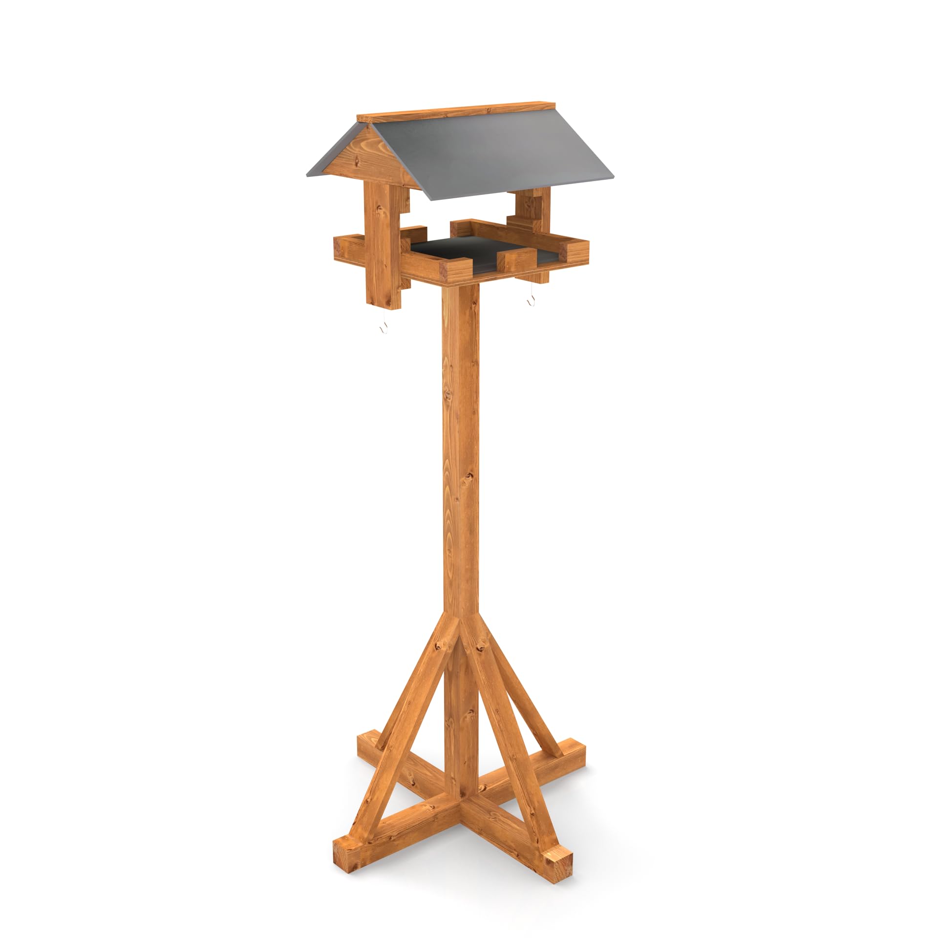Maypole Adjustable Bird Table with Easy Clean Removable Base (Slate-Effect Roof)