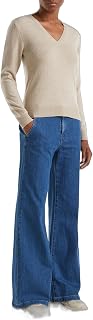 United Colors of Benetton 1002D4488 Women's V-Neck Sweater (1 Pack)
