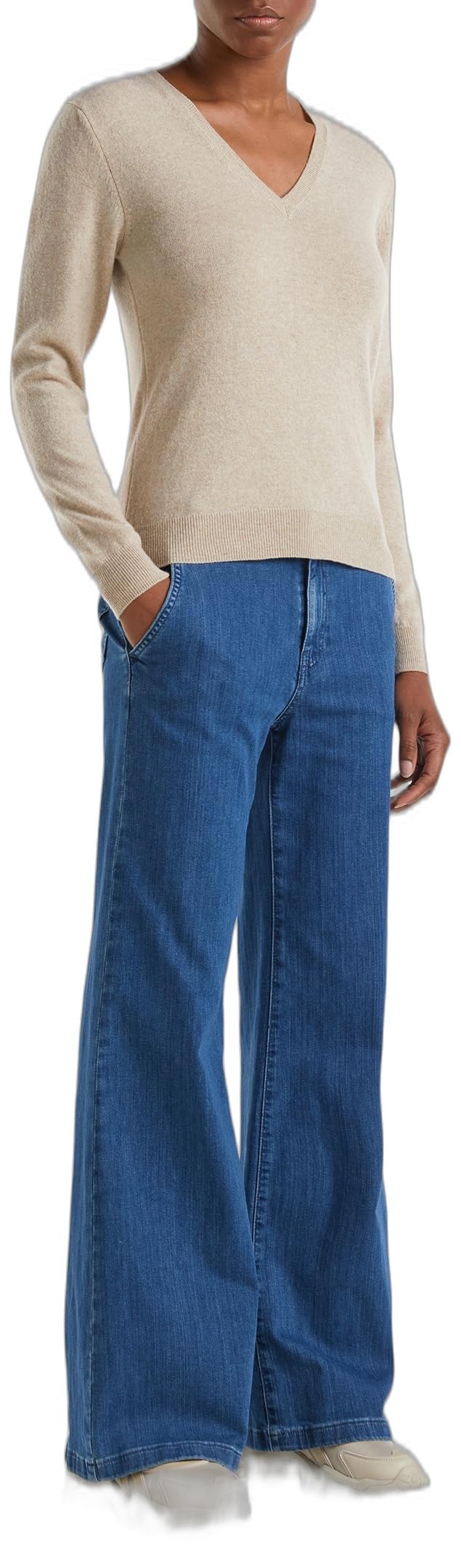 United Colors of Benetton 1002D4488 Women's V-Neck Sweater (1 Pack)