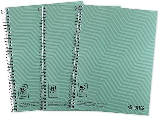 SUMMIT A5 Metallic Wirebound Notebook, 3 Pack, Ruled Pages for School, Work & Journaling, Lay-Flat Durable Binding