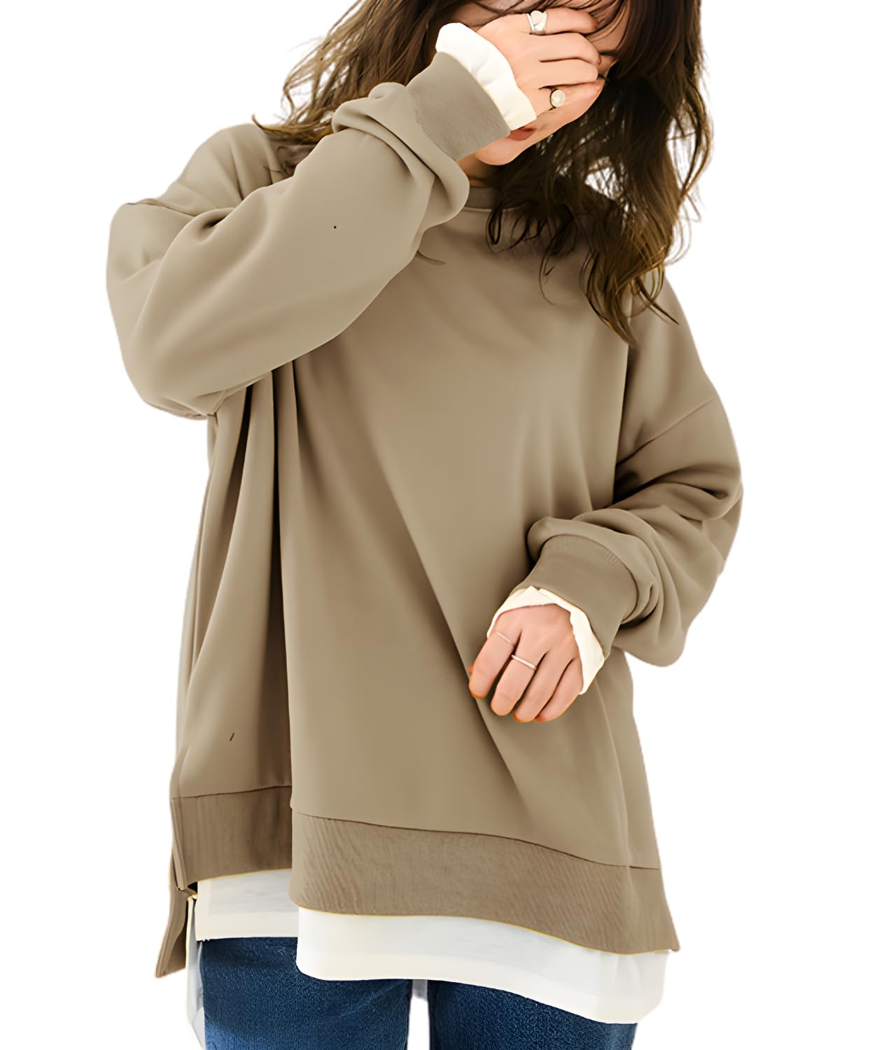 Women's Top, Layering Style, Long Sleeve, Sweatshirt, Casual, Trainer, Everyday 