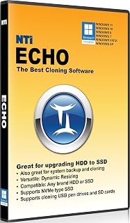 NTI Echo | Version 6 via Download | Disk Cloning & Migration Software | Make an exact copy of HDD or SSD with Dynamic Resizing | Lifetime License (Not 1-Year Subscription)
