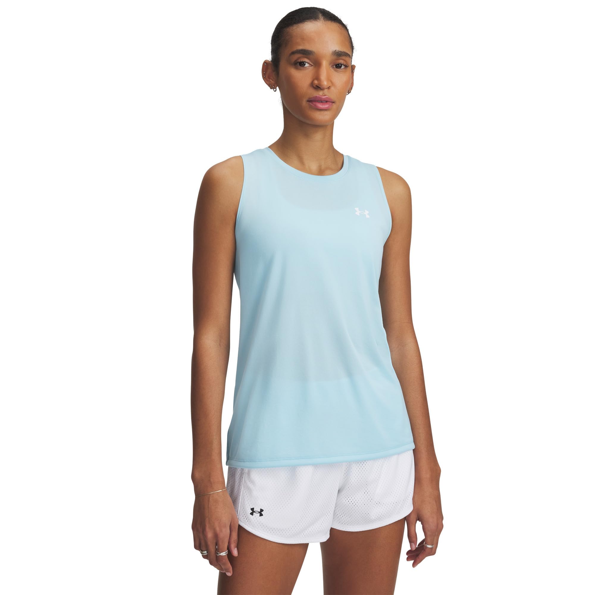 Under Armour Women's Technical Tank Top, (494) Stream / / White, M