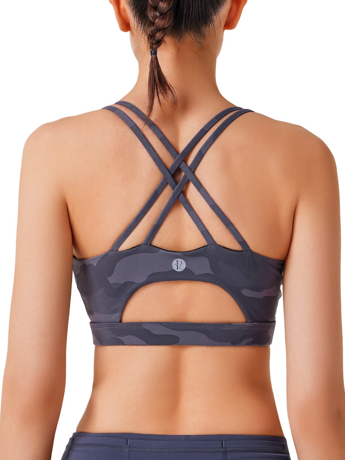 RUNNING GIRL Sports Bras for Women,Padded Sports Bra Tank Top Sexy Crisscross Ba