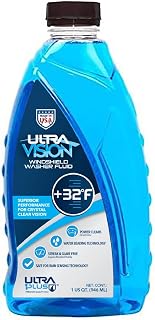 UltraVision Windshield Washer Fluid +32F Bug Remover 1 Quart Wiper Fluid | Windshield washer fluid rated to +32F, cuts bugs, grime and film for streak-free glass