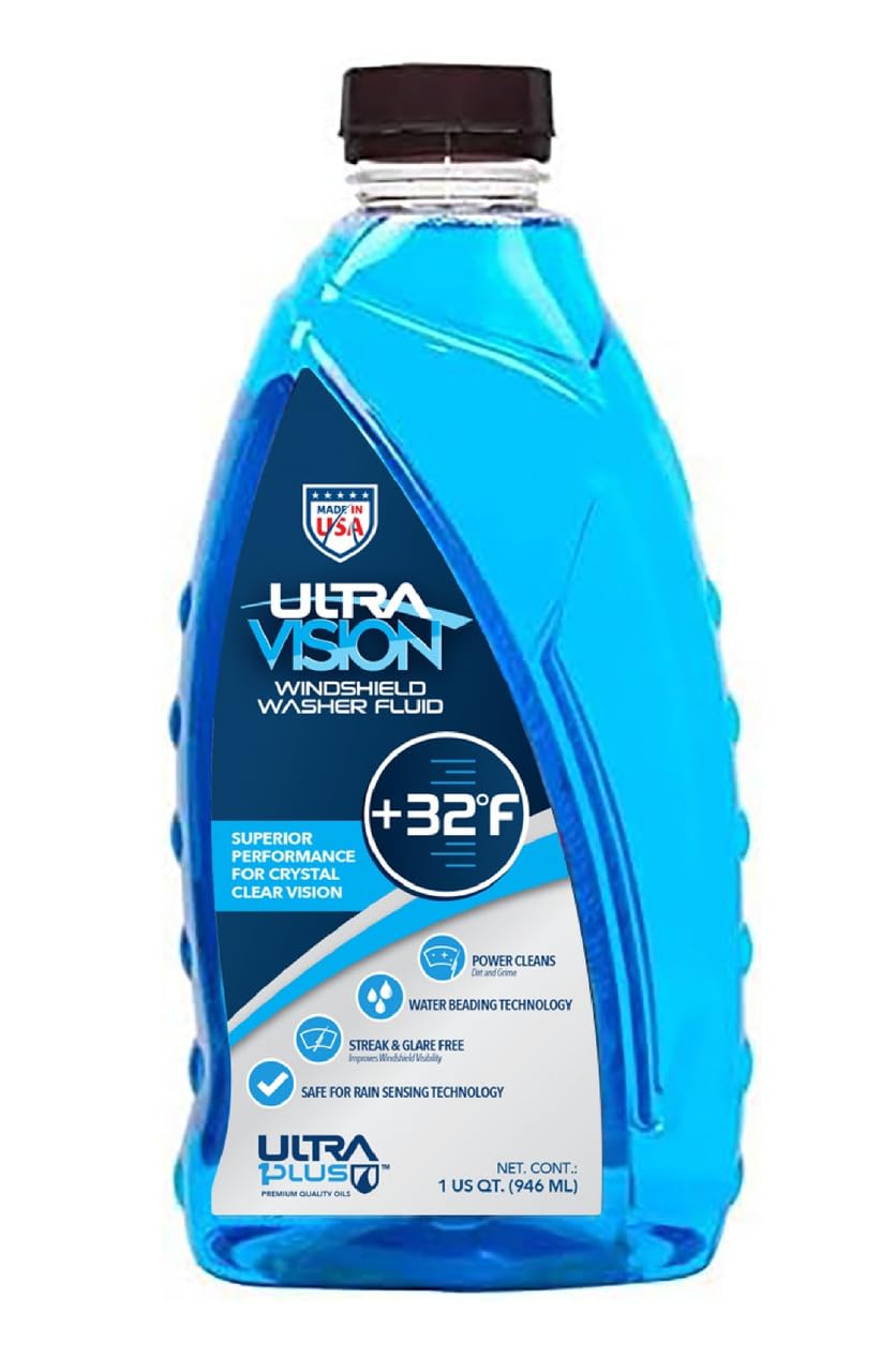 UltraVision Windshield Washer Fluid +32F Bug Remover 1 Quart Wiper Fluid | Winds