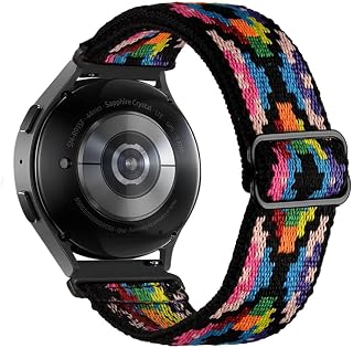 20mm 22mm Elastic Watch Bands for Samsung Galaxy Watch 7/6/5/4/FE 40mm 44mm/Watch 6&4 Classic 42mm 46mm 43mm 47mm/Watch 5 Pro 45mm/3 41mm/Active 2,Nylon Sport Strap for Garmin Vivoactive 5/3/Venu