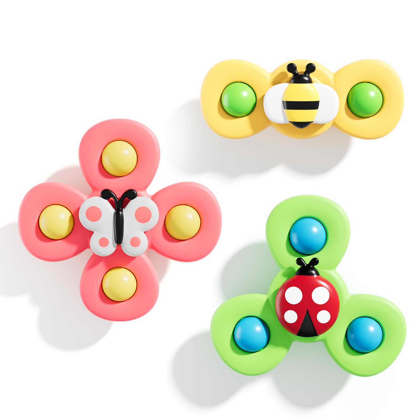 ALASOU Suction Cup Spinner Airplane Travel Toys for 1 Year Old Boy Girl | Spinni