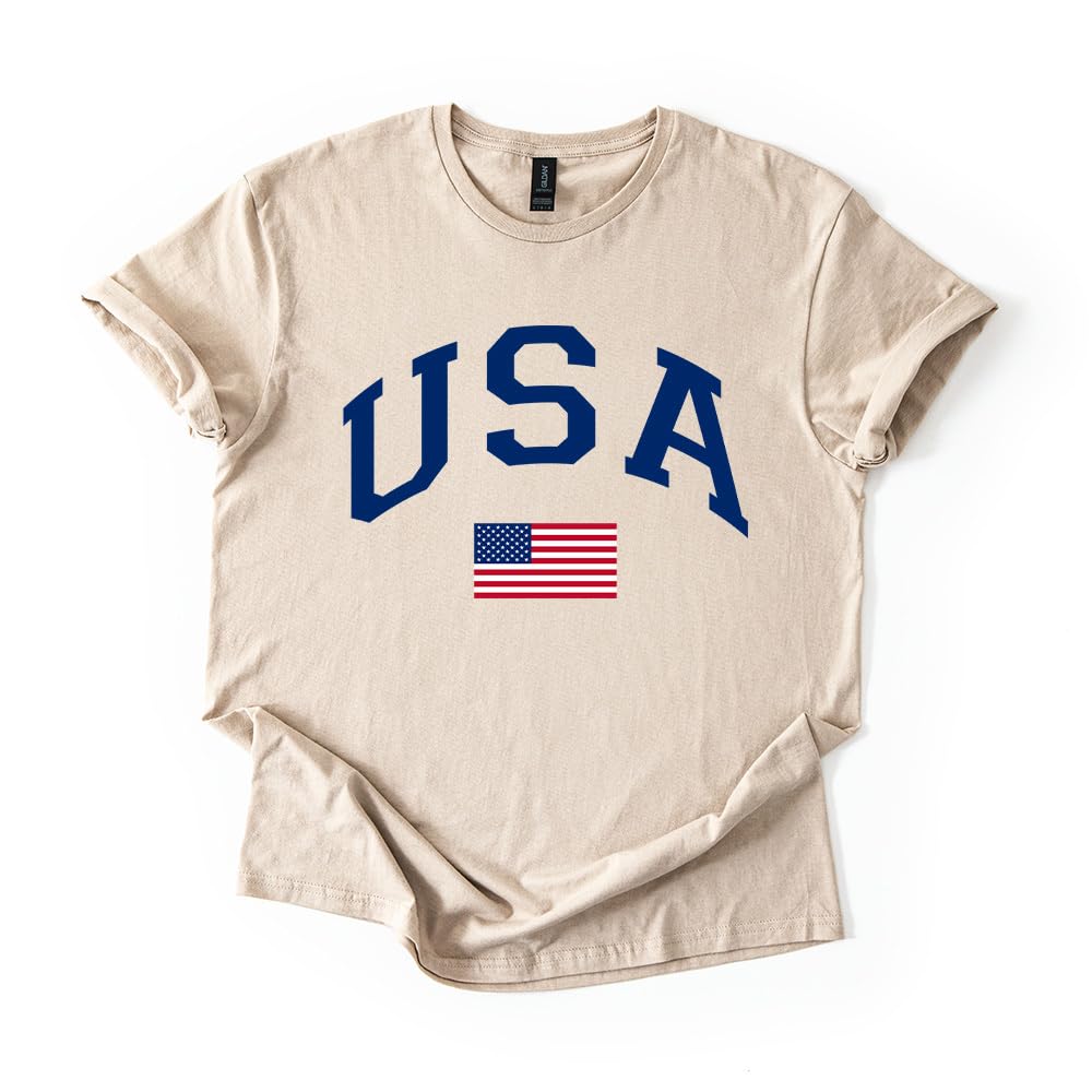 USA Patriotic Graphic T Shirt Independence Day American Flag July Fourth Unisex 
