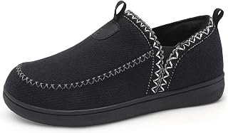 LeIsfIt Women's Slippers Wide Toe Box Memory Foam Slip-On House Shoes