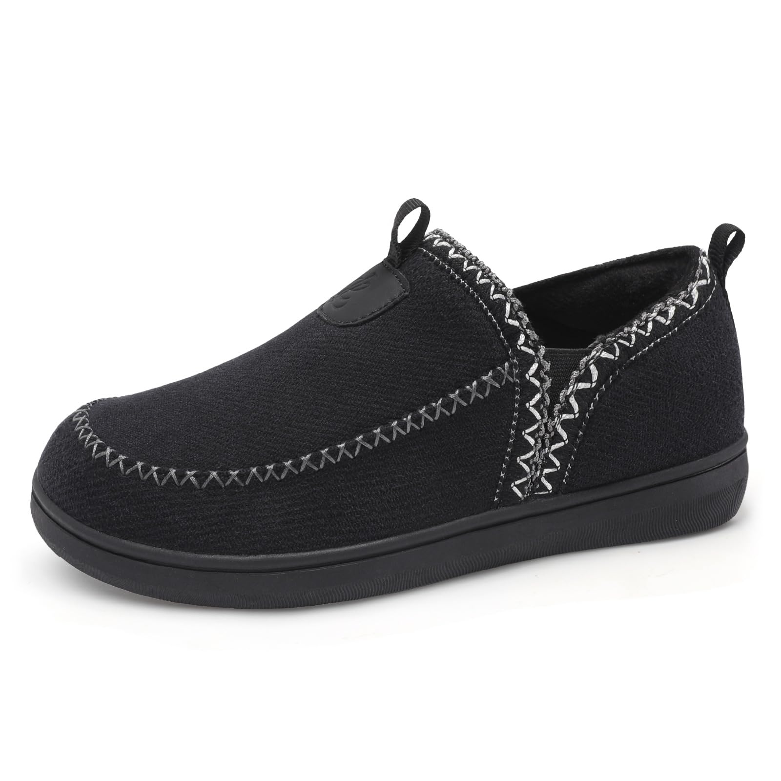 LeIsfIt Women's Slippers Wide Toe Box Memory Foam Slip-On House Shoes