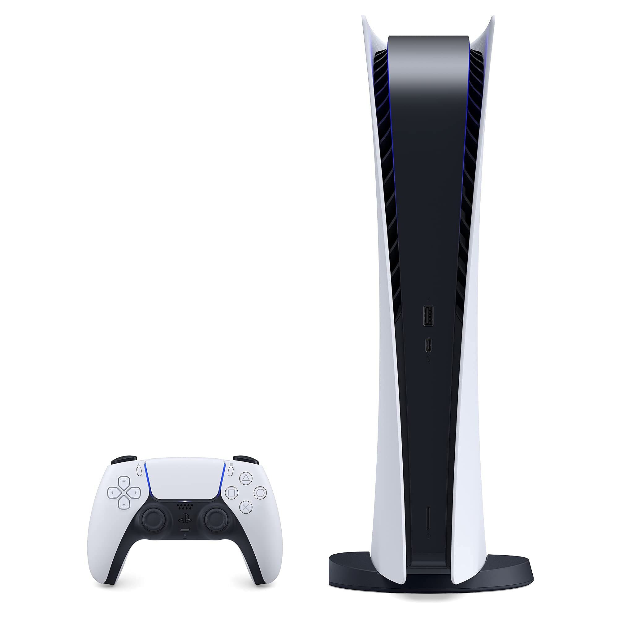 PS5 - Sony PlayStation 5 Digital Edition Gaming Console + Wireless Controller - 